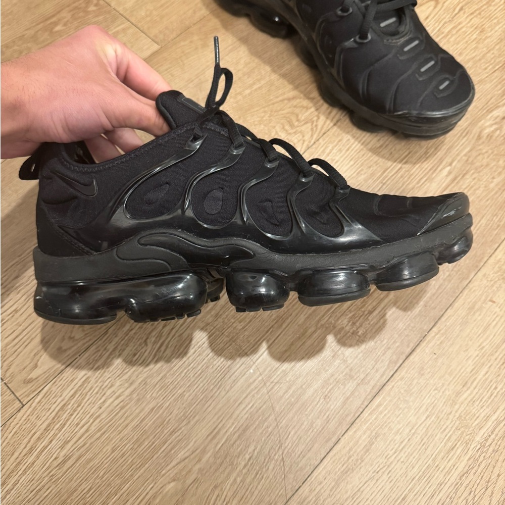 Nike Black VaporMax Plus Athletic Shoes